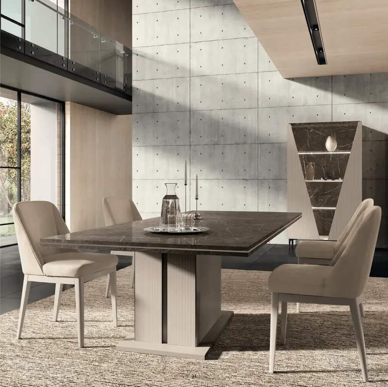 FIDIA WŁOSKI STÓŁ ROZKŁADANY 200 CM ( 245 ) GEOMETRYCZNA PODSTAWA / CAMELGROUP