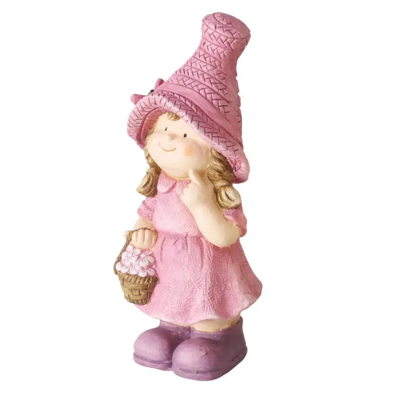 Figurka dekoracyjna Dziecko z kwiatkiem, wys. 45 cm