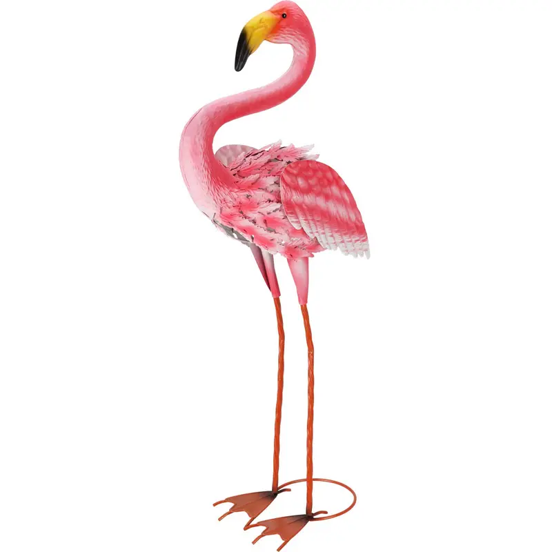 Figurka ogrodowa metalowy flaming, 65 cm