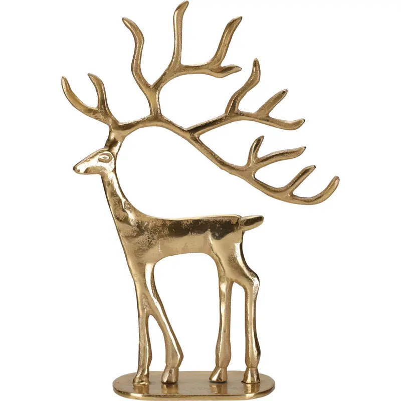 Figurka świąteczna renifer, metal, 31,5 cm