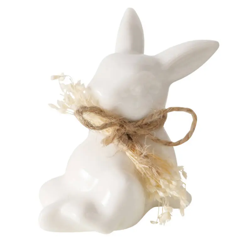 Figurka zając wielkanocny RABBIT, malutka, porcelanowa, wys. 6 cm
