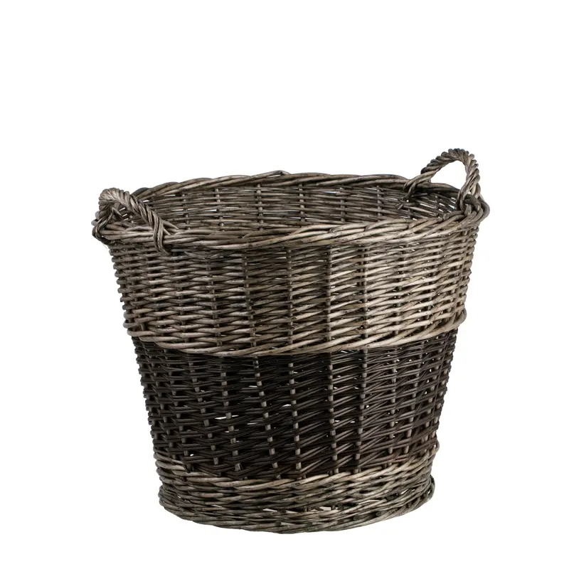Fiorenia wicker firewood basket with handles TheWickerStories
