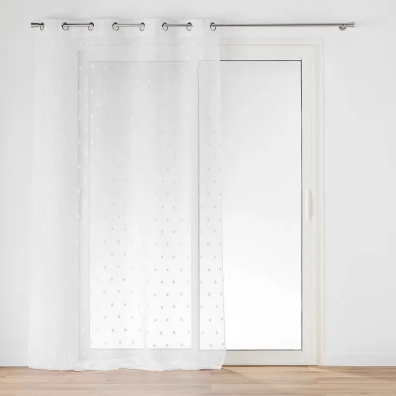 Firana okienna z pomponami, 140 x 240 cm, POMPINOU