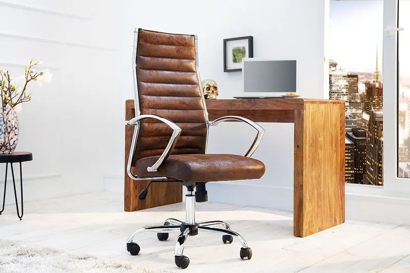 FOTEL BIUROWY BIG DEAL ANTYCZNY BRĄZ / 41419 / INVICTA INTERIOR