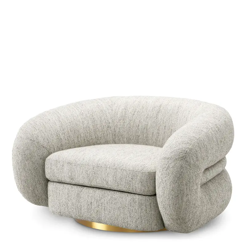 Fotel Eichholtz Cosenza w tkaninie Splendor light grey