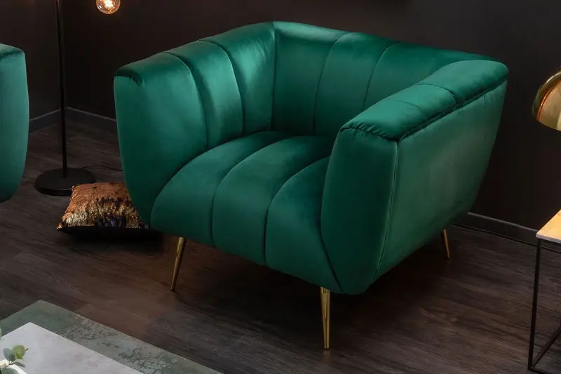FOTEL NOBLESSE SZMARAGDOWO ZIELONY / 40478 / INVICTA INTERIOR