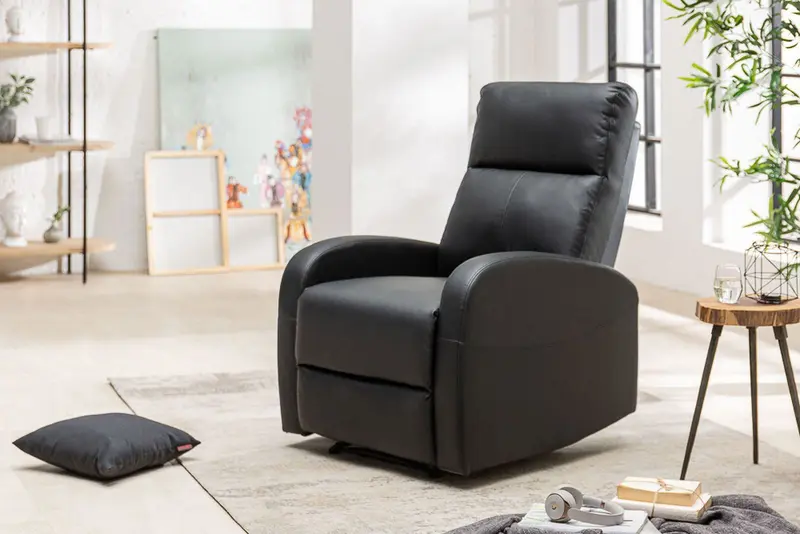 FOTEL RELAKSACYJNY HOLLYWOOD CZARNY / 40789 / INVICTA INTERIOR