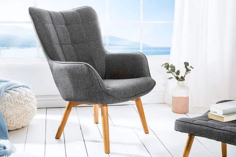 FOTEL SCANDINAVIA SZARY / 44023 / INVICTA INTERIOR