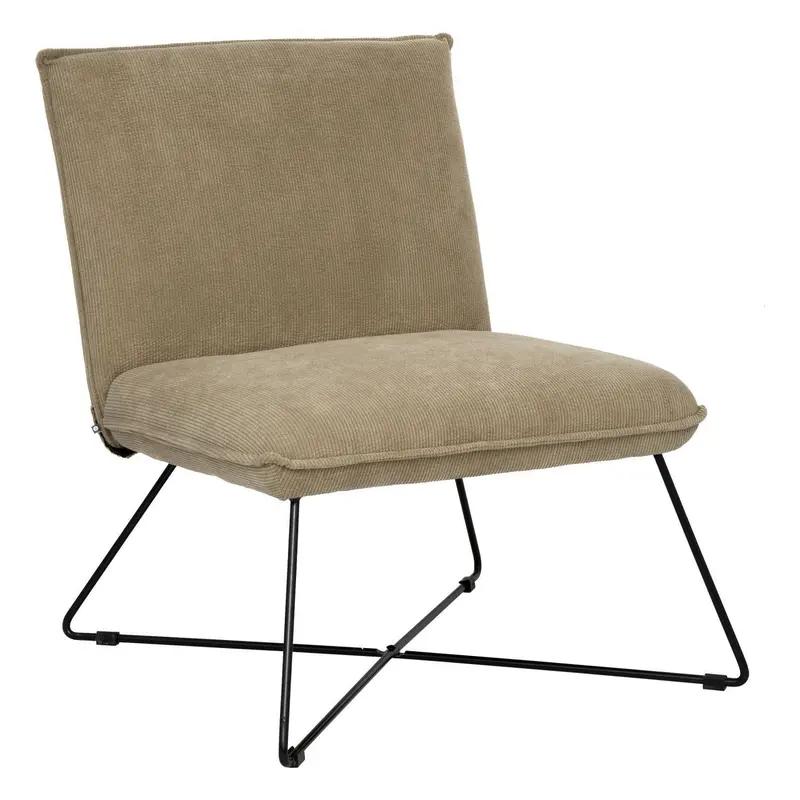 Fotel sztruksowy Moana, 83 x 75,5 x 64 cm