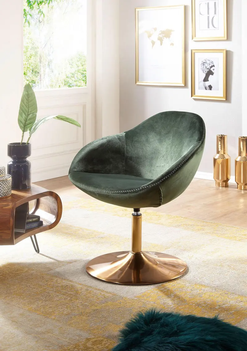 Fotel wypoczynkowy Club Chair Velvet zielony Wohnling / WL5.921