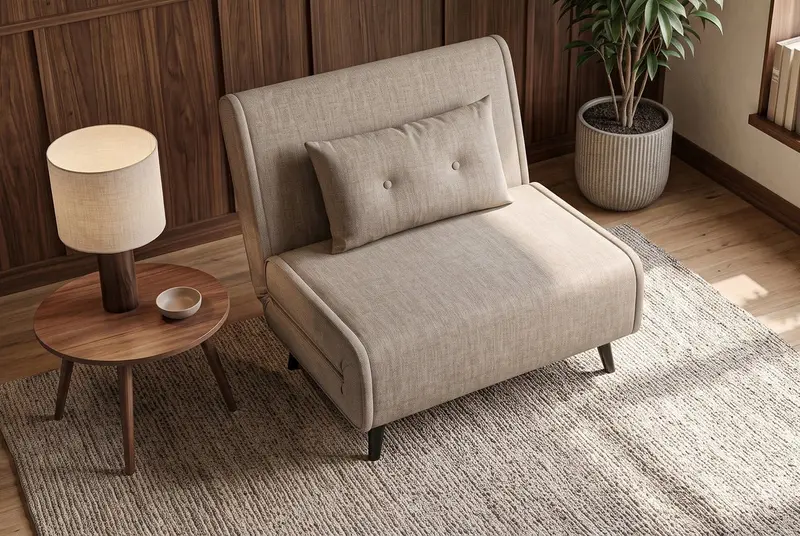 FOTEL Z FUNKCJĄ SPANIA 100 CM SMART MULTIFUNCTION BEŻOWA / 48803 / INVICTA INTERIOR