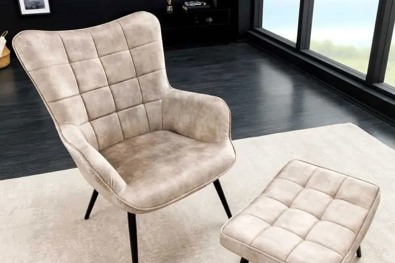 FOTEL Z PODŁOKIETNIKIEM SCANDINAVIA KREMOWY / 44021 / INVICTA INTERIOR