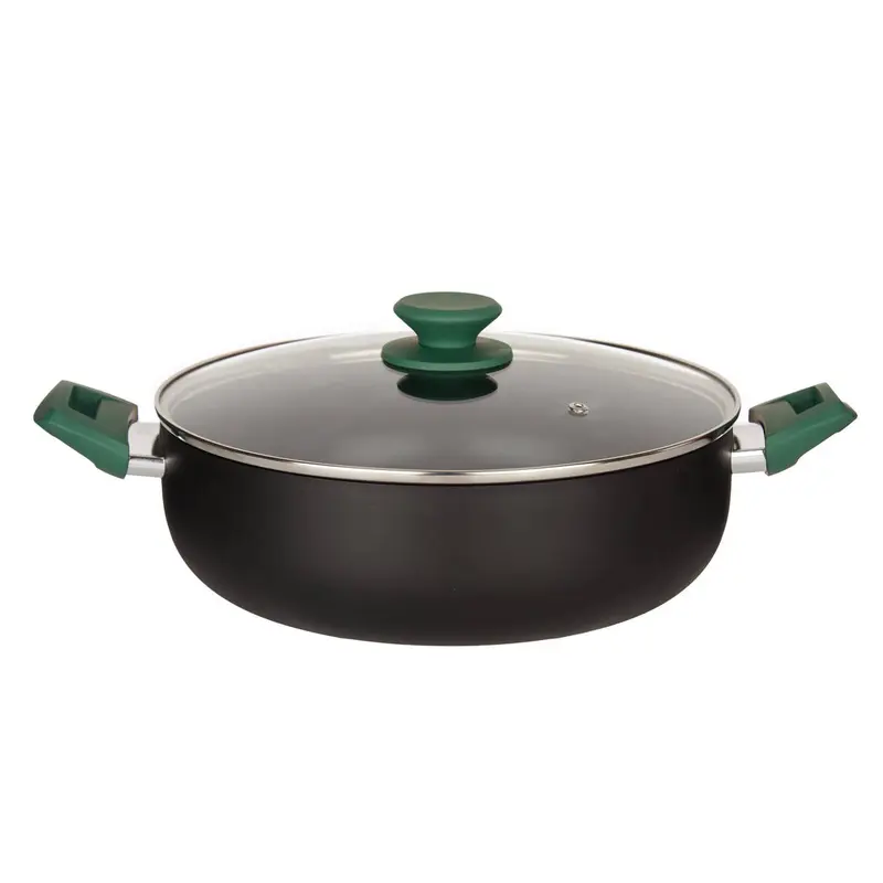 Garnek aluminiowy Ø 28 cm, ze szklaną pokrywą