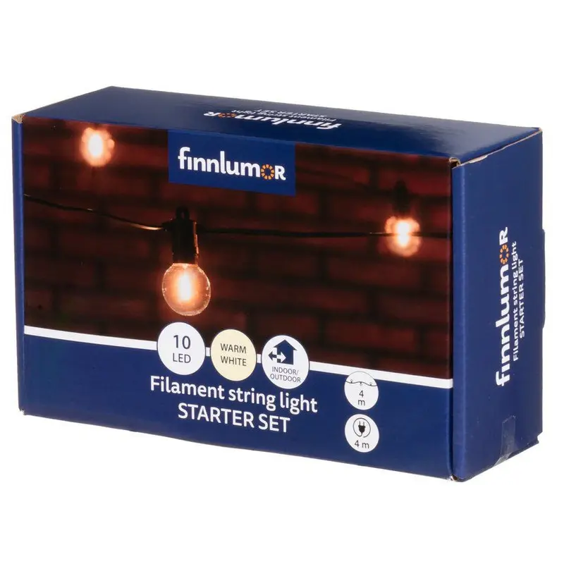 Girlanda LED z żarówkami filament, 4 m, ciepłe światło