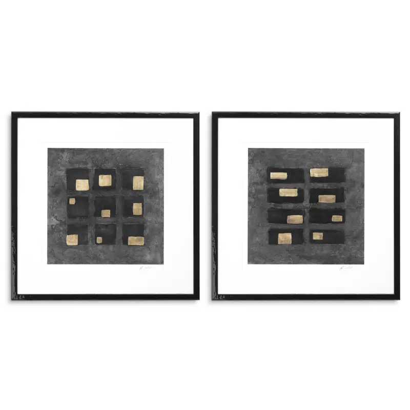 Grafika Black Squares by Michael Willett, zestaw 2 szt.