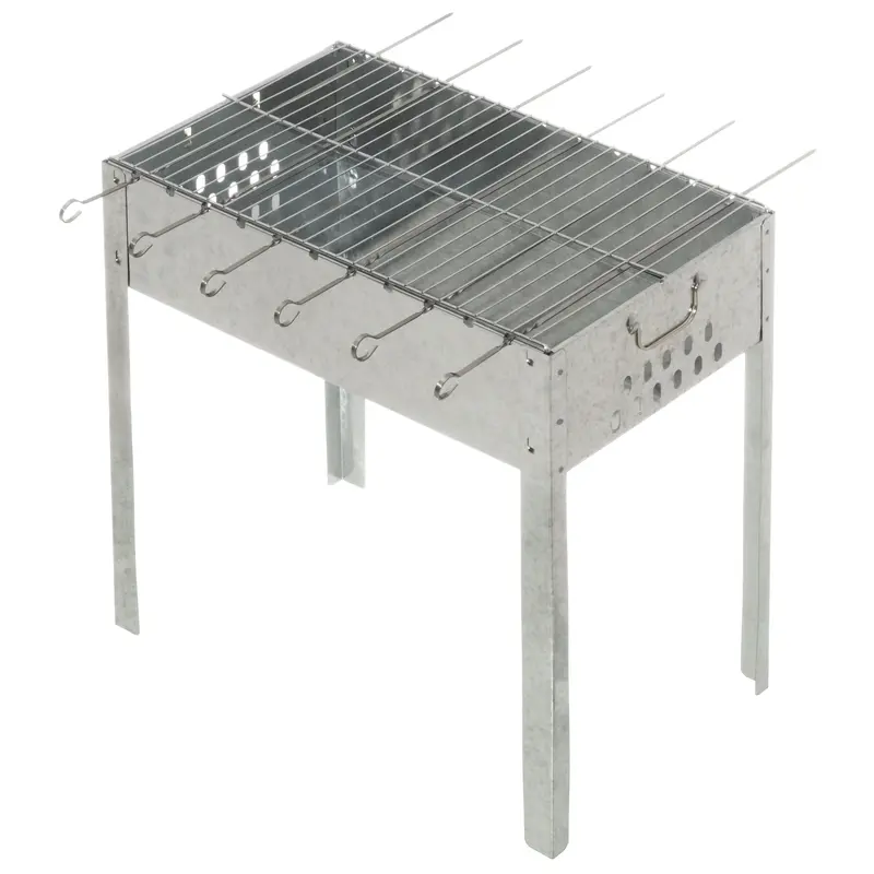 Grill węglowy ze szpikulcami MUSTANG, 50 x 30 cm