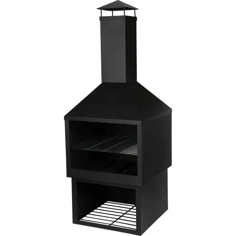 Grill z wysokim kominem, 118 cm