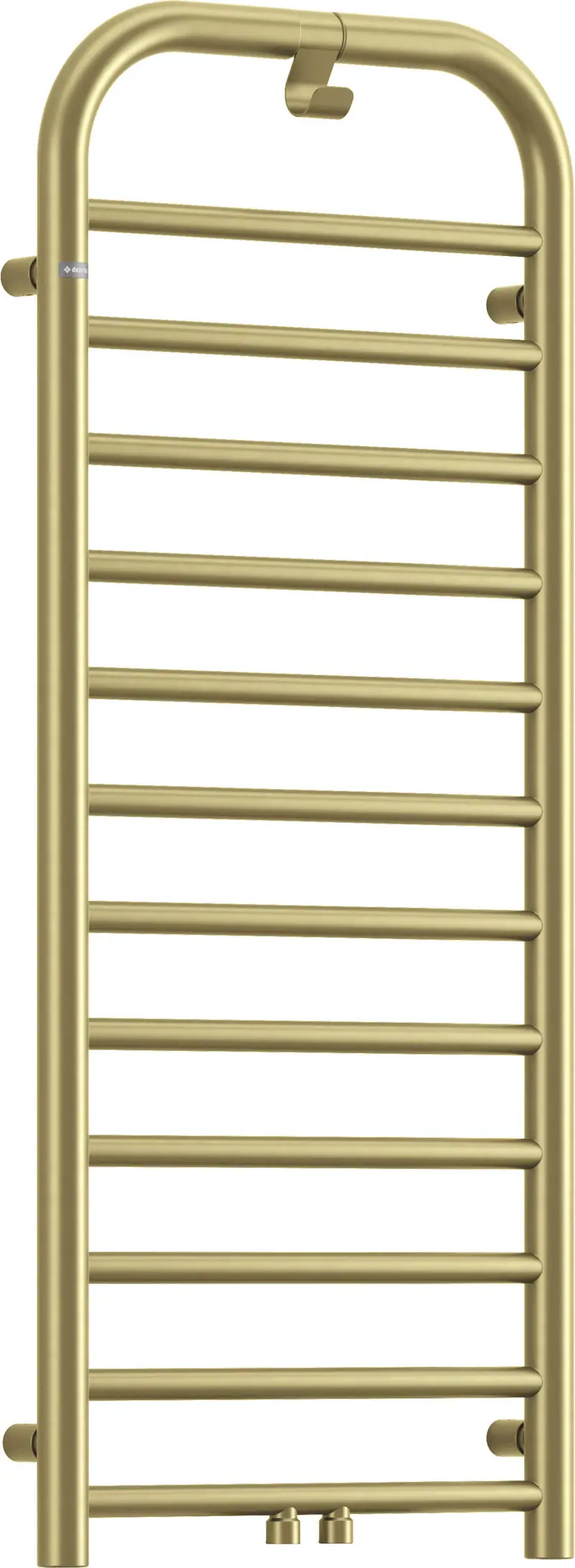 Grzejnik łazienkowy - wysokość 121 cm Silia Złoty Mat