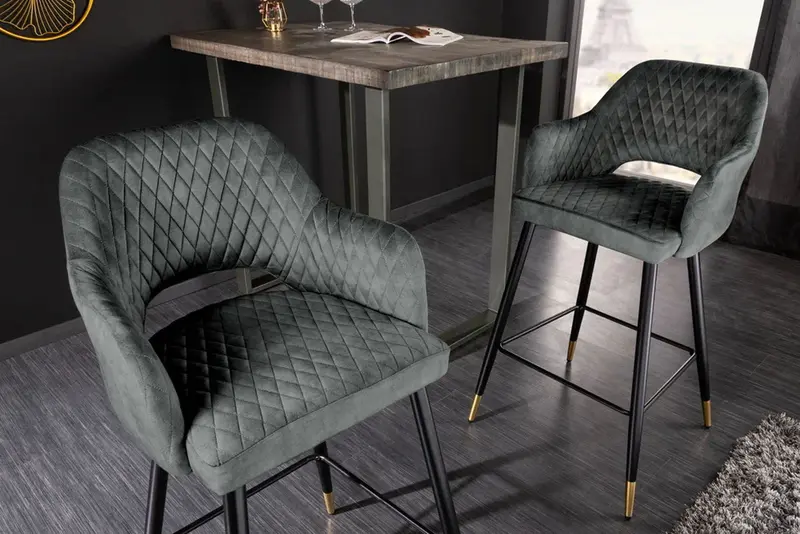 HOKER PARIS TKANINA STRUKTURALNA AKSAMIT CIEMNOZIELONY / 41517 / INVICTA INTERIOR