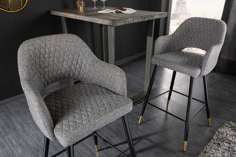 HOKER PARIS TKANINA STRUKTURALNA AKSAMIT JASNOSZARY / 41513 / INVICTA INTERIOR