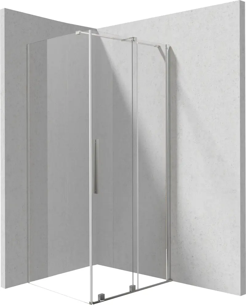 Kabina prysznicowa prostokątna 100x80 cm Prizma Chrom
