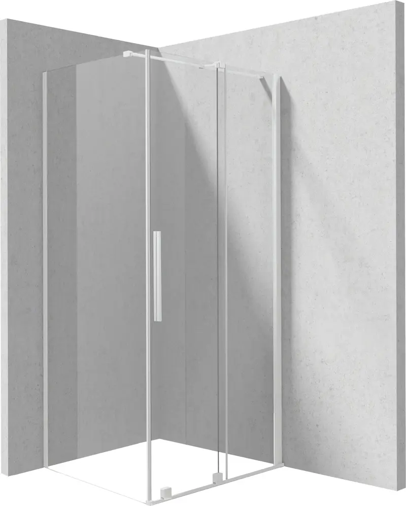 Kabina prysznicowa prostokątna 120x80 cm Prizma Biały mat