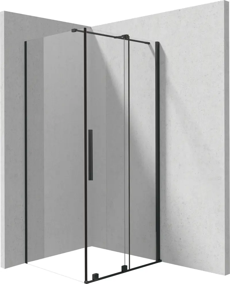 Kabina prysznicowa prostokątna 120x90 cm Prizma Czarny mat