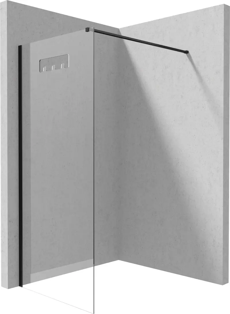 Kabina prysznicowa walk-in 100 cm Mokko Czarny Mat