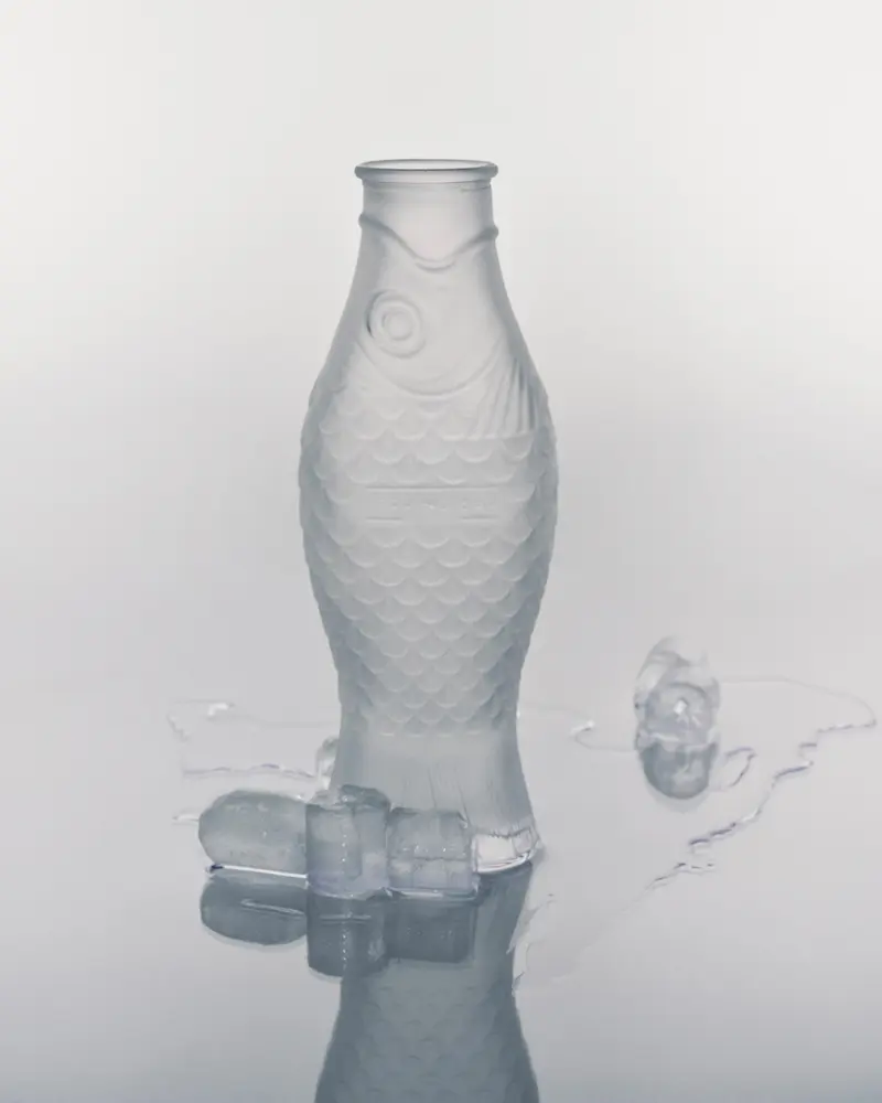 Karafka szklana Fish&Fish White Frosted Serax