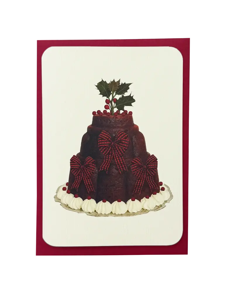 Kartka świąteczna z kopertą Christmas Cake Three Bows