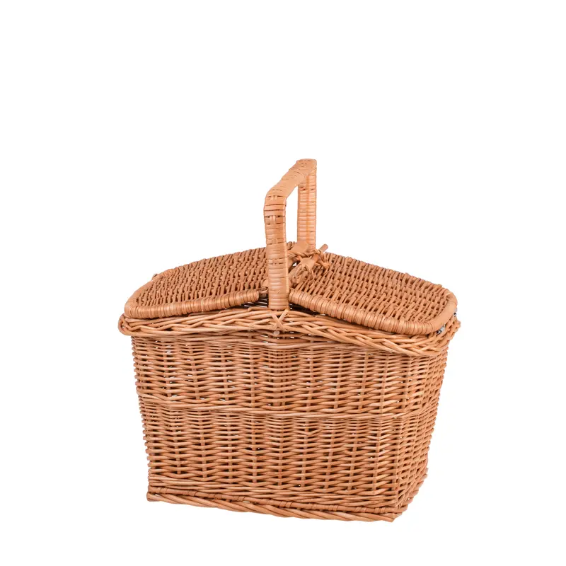 Kastulia wicker picnic basket, shopping basket with handle and lid TheWickerStories