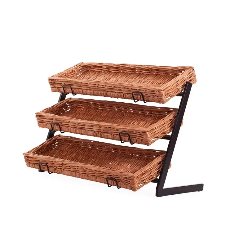Kerodon metal stand with 3 wicker baskets TheWickerStories