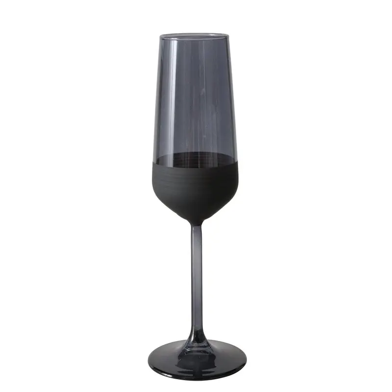 Kieliszek do szampana czarny MOLUNA, 195 ml