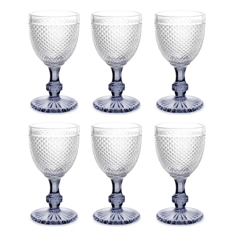 Kieliszek do wina z kryształowym wzorem, 330 ml, 6 sztuk