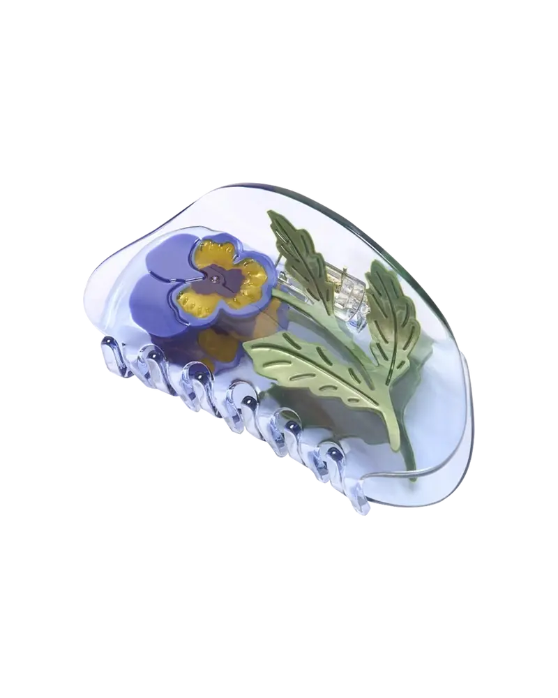 Klamra do włosów bratek Violet Pansy Wildflower