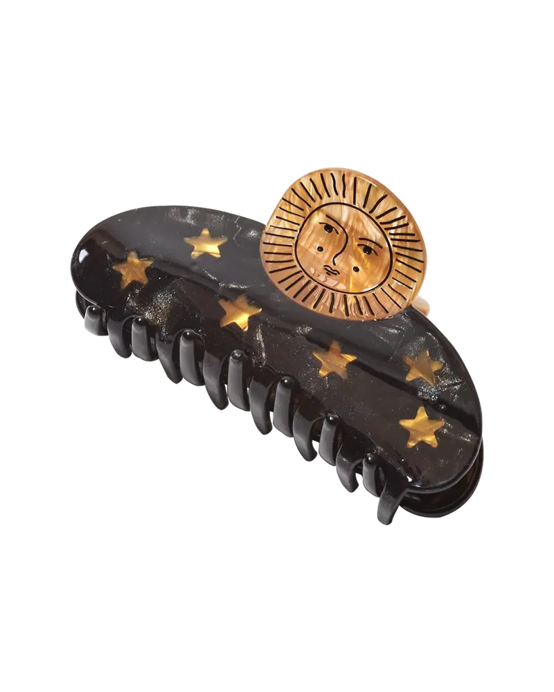 Klamra do włosów słońce i gwiazdy Sun and Stars Astrology