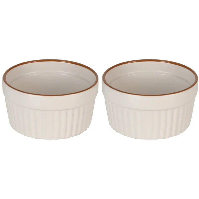 Kokilki do zapiekania, porcelanowe, 2 sztuki, 200 ml, Ø 10 cm