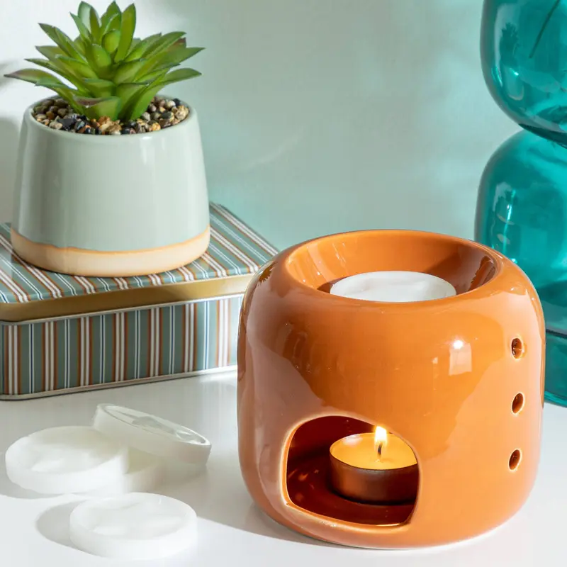 Kominek do wosku ceramiczny + 5 wosków zapachowych