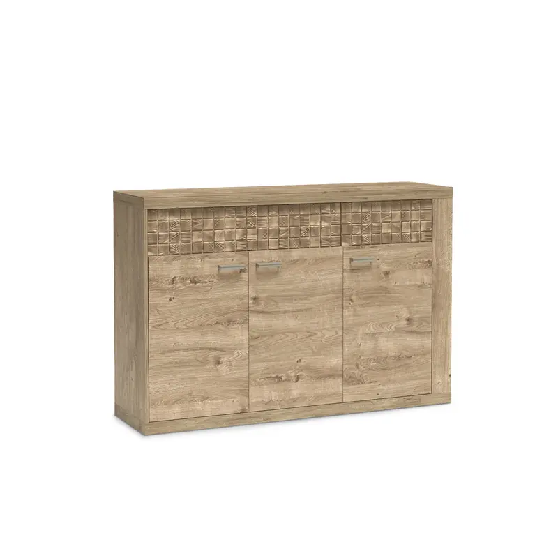 Komoda 147x99 trzydrzwiowa w stylu boho | Korin
