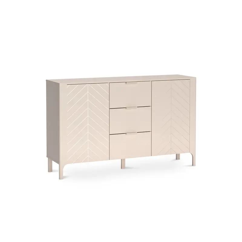 Komoda 153x95 z frontami w jodełkę w stylu nowoczesnym | EKLIPSO