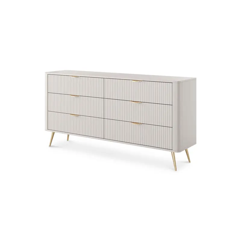 Komoda 163x81 z 6 szufladami w stylu eleganckim | Laanti