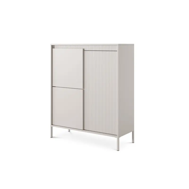 Komoda 3-drzwiowa 104x123 w stylu japandi | Senra