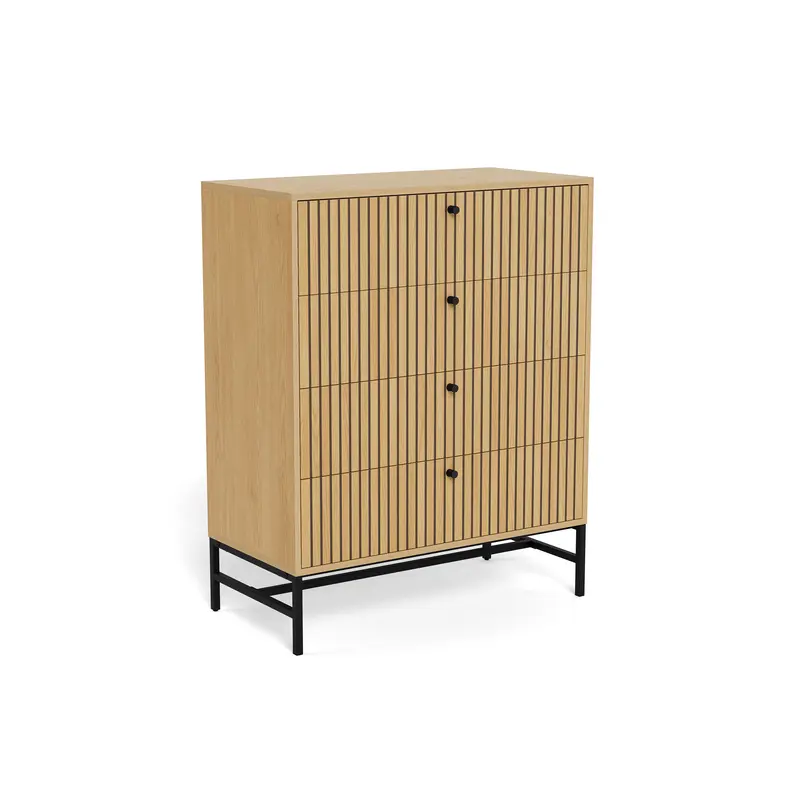 Komoda 81x100 z czterema szufladami w stylu nowoczesnym | Bambouz