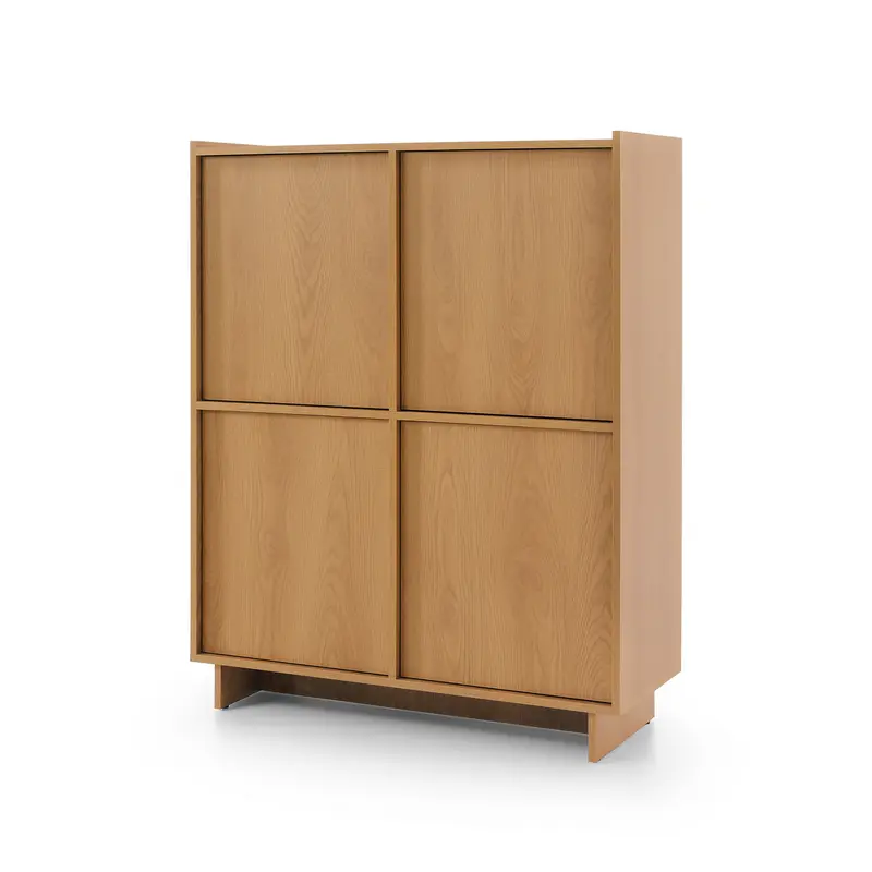 Komoda 98x124 z półkami w stylu japandi | Kiyro