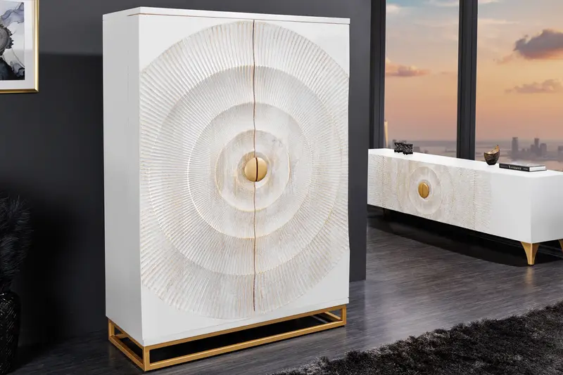 KOMODA / BAREK SUNSET MANGO BIAŁA 140 CM / 48409 / INVICTA INTERIOR