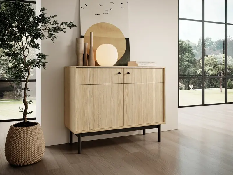 Komoda Jazz K104 – prostota w naturalnych kolorach drewna
