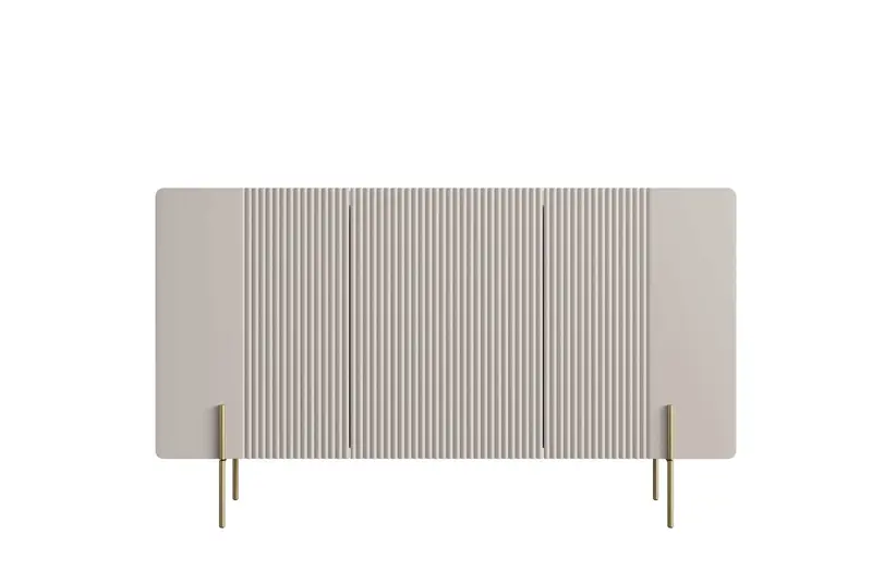 Komoda Malmi 150 cm - kaszmir / crema bianca / złote nóżki