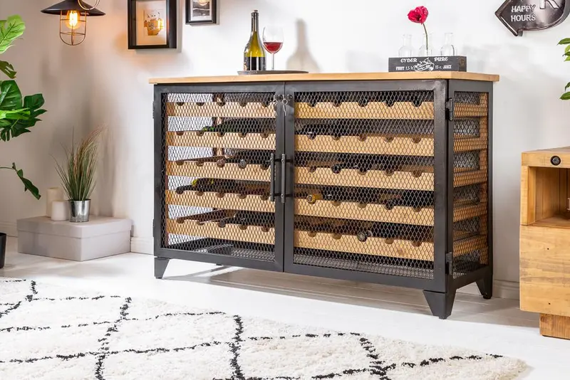 KOMODA NA WINO BODEGA SOSNA NATURALNA / 40458  / INVICTA INTERIOR