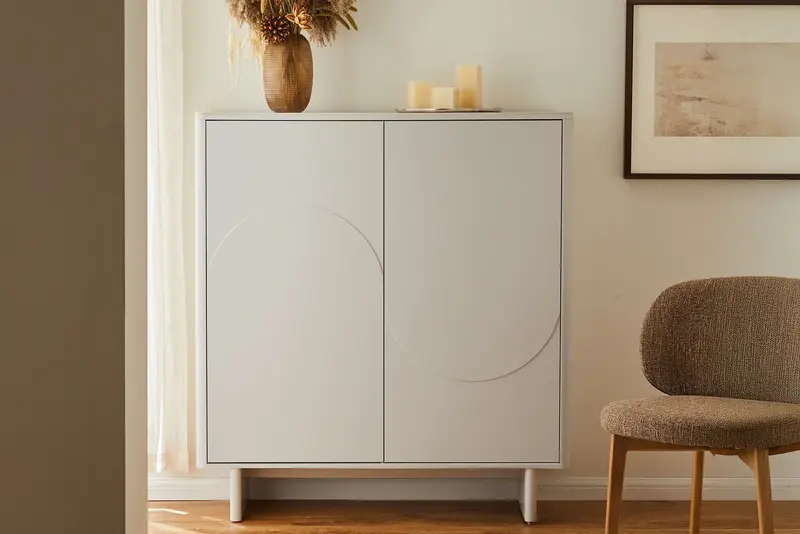 KOMODA SAVOY 2 DRZWIOWA 130 CM BIAŁA / CERAMICZNY BLAT / 47799 / INVICTA INTERIOR