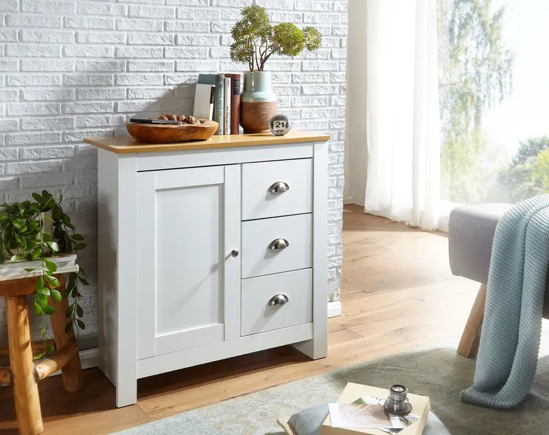 KOMODA WOHNLING BIAŁA 3 SZUFLADY / 1 DZRZWI / WL6.384